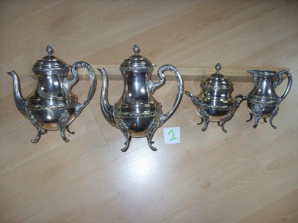 LOT oud Engels verzilverd metaal (lot nr. 1), Antiek en Kunst, Ophalen, Zilver