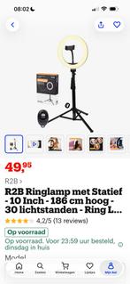 Ringlamp met statief (selfie ring), Ophalen, Zo goed als nieuw