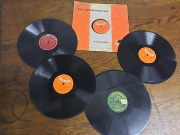 5 "Polydor" oude bakeliet grammofoon platen, begin 1900