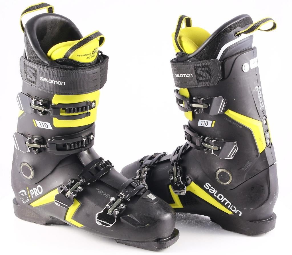 45,5 46 EU skischoenen SALOMON S/PRO 110, custom shell HD, Gebruikt, Schoenen, Carve, Ski
