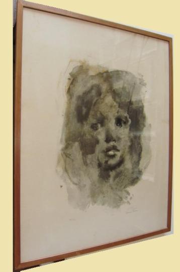 Litho >>> PORTRET VAN EEN MEISJE <<< van LEONOR FINI beschikbaar voor biedingen