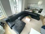 Black synthetic eather Sectional Couch for a Stylish Living, Maison & Meubles, Canapés | Salons, Synthétique, 300 cm ou plus, 150 cm ou plus