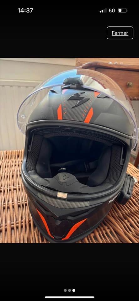 Motorhelm, integraal - merk Scorpion EXO-520, Motoren, Kleding | Motorhelmen, Integraalhelm, S, Overige merken, Tweedehands, Ophalen of Verzenden