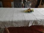 linnenen tafelkleed  en gehaakt tafelkleed, Huis en Inrichting, Ophalen, Zo goed als nieuw