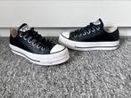 Baskets Converse plateforme / compensées en cuir noir, Schoenen met lage hakken, Zwart, Converse, Ophalen of Verzenden