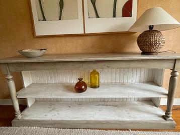 Table murale rurale en bois avec étagères, Avec tablette(s), 200 à 250 cm, Moins de 100 cm, Comme neuf