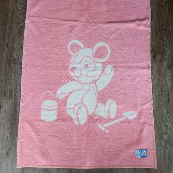 Roze/witte deken voor babybedje, Babu Manta, beschikbaar voor biedingen