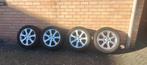 Winterbanden dunlop op velg,steek 5x108, Ophalen, Gebruikt, Winterbanden