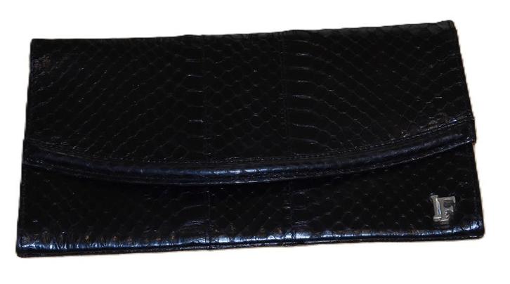 Louis Féraud Vintage Python Clutch Zwart, Handtassen en Accessoires, Tassen | Schoudertassen, Gebruikt, Overige merken, Zwart