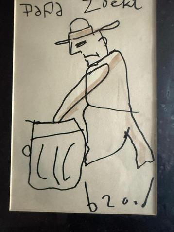 Herman Brood  Papa Zoekt  Stift Tekening op papier  Gesignee beschikbaar voor biedingen