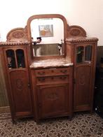 antieke kast met spiegel en marmeren tabletten, Enlèvement, Utilisé