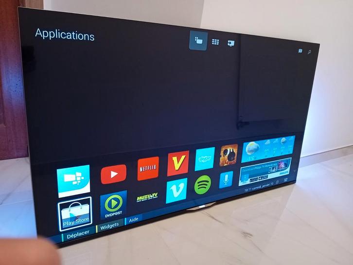 Smart tv Philips UHD 4K Android" 140cm, TV, Hi-fi & Vidéo, Télévisions, Comme neuf, LED, 100 cm ou plus, 4k (UHD), Philips, 120 Hz