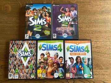 De SIMS 2-3 en 4 + 2 uitbreidingsgames beschikbaar voor biedingen
