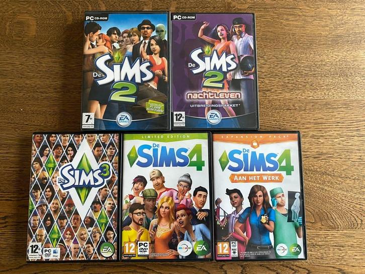 De SIMS 2-3 en 4 + 2 uitbreidingsgames, Cd's en Dvd's, Dvd's | Kinderen en Jeugd, Zo goed als nieuw, Tv non-fictie, Educatief