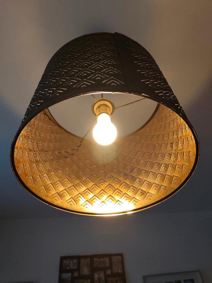 Abat jour avec monture électrique, Maison & Meubles, Lampes | Abat-jour, Utilisé, 25 à 50 cm, Rond, Brun, Enlèvement