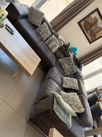 Alcantara volledige zetel met poef , 2 persoons slaapbank, Ophalen, 250 tot 300 cm, 100 tot 125 cm, Zo goed als nieuw