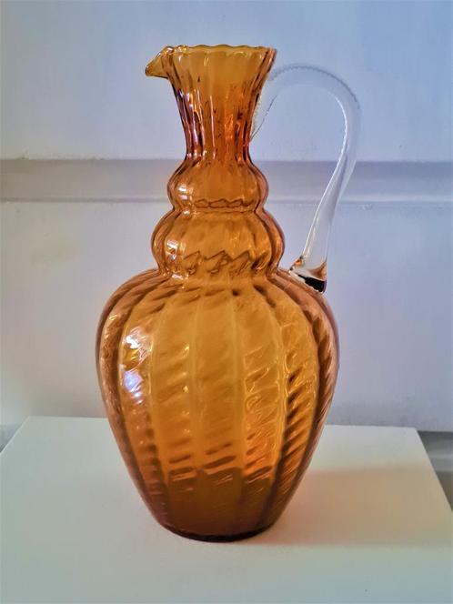 Murano Lavorato a mano Carafe ambre vintage, Antiquités & Art, Antiquités | Verre & Cristal, Enlèvement ou Envoi