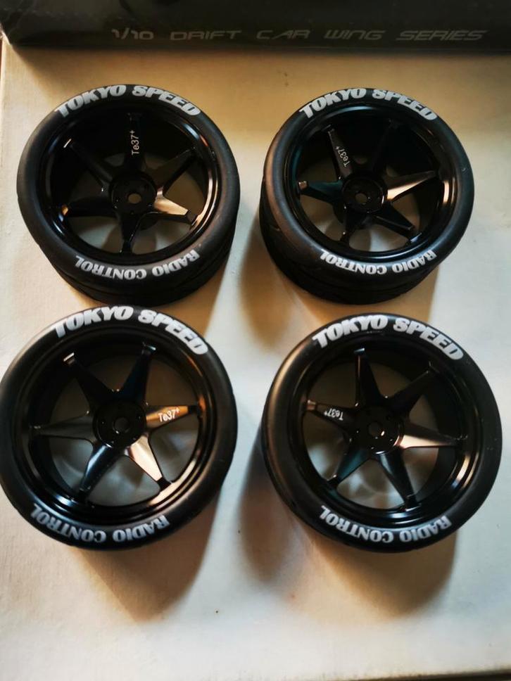 Drifter 1/10 velgen en spoiler nieuw, Hobby en Vrije tijd, Modelbouw | Radiografisch | Auto's, Nieuw, Onderdeel, Schaal 1:10, Ophalen of Verzenden