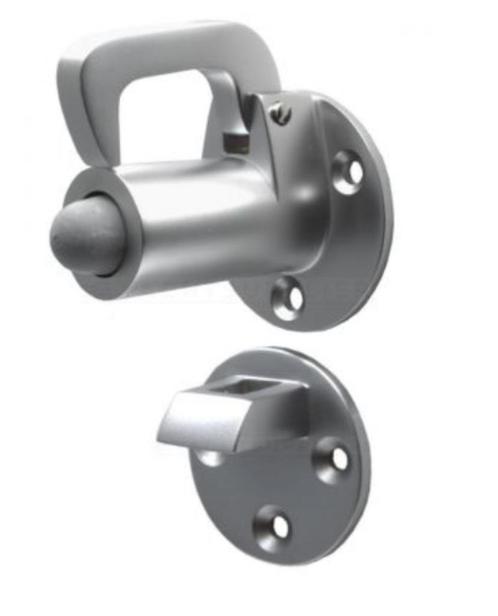 Deurvastzetter met valhaak en deurplaat in Rvs 316 kleur mat, Caravans en Kamperen, Caravanaccessoires, Nieuw, Ophalen of Verzenden