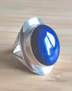 Heren ovale zilveren ring met Lapis lazuli, Nieuw, Blauw, Met edelsteen, Heer
