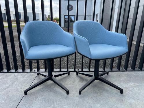 Vitra softshell chair, 6x, Huis en Inrichting, Stoelen, Zo goed als nieuw, Vijf, Zes of meer stoelen, Metaal, Stof, Blauw, Ophalen of Verzenden