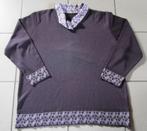 Damestrui kleur aubergine afwerking lila maat XXL - OPRUIM, Kleding | Dames, Truien en Vesten, Overige kleuren, Maat 46/48 (XL) of groter