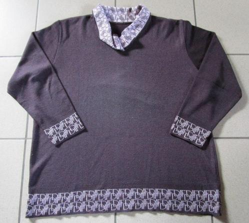 Damestrui kleur aubergine afwerking lila maat XXL - OPRUIM, Kleding | Dames, Truien en Vesten, Gedragen, Maat 46/48 (XL) of groter