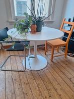 Witte ronde tafel van Ikea, Huis en Inrichting, Ophalen, 50 tot 100 cm, 100 tot 150 cm, Rond