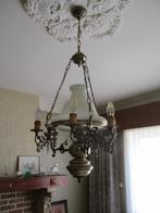 Zware retro lusters, Huis en Inrichting, Lampen | Kroonluchters, Ophalen, Zo goed als nieuw, Glas