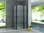 DOUCHECABINE MET DRAAIDEUR MATZWART, Ophalen, Nieuw, Glas, Douche