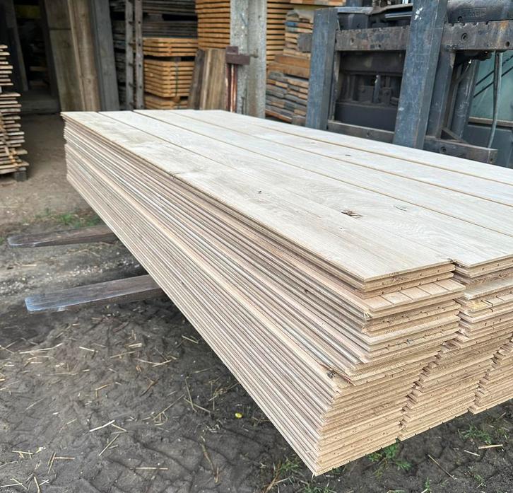 Eiken planken met tand en groef, Doe-het-zelf en Bouw, Overige Doe-Het-Zelf en Bouw, Ophalen