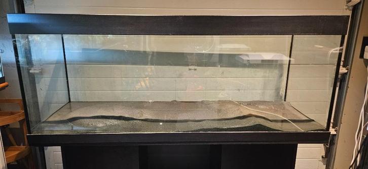 Aquarium 450 liter met kast heeft lekje, Dieren en Toebehoren, Vissen | Aquaria en Toebehoren, Gebruikt, Leeg aquarium, Ophalen