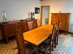 Prachtige unieke massief eiken eetkamer, Huis en Inrichting, Complete eetkamers, Ophalen, Gebruikt