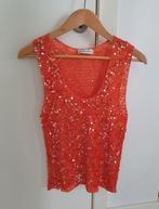 Gerard Darel top pailletten, Gerard Darel, Maat 42/44 (L), Oranje, Ophalen of Verzenden