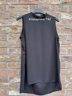 Atmosphere zwarte voile blouse/tuniek T42 in uitstekende sta, Ophalen of Verzenden, Gedragen, Maat 42/44 (L), Zwart