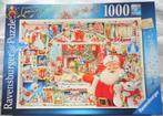ravensburger puzzel 1000 stukjes kerstmis komt eraan, Ophalen of Verzenden, Zo goed als nieuw