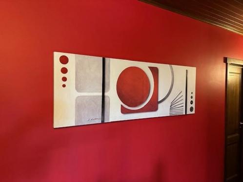 Cadre Red Fusion II de K. Kostolny 160 x 55, Antiquités & Art, Art | Peinture | Abstraite, Enlèvement ou Envoi