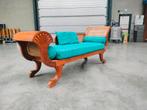 Massief houten lounge sofa divan met kussens, Ophalen of Verzenden