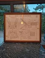 1939 Technische Tekening Trap Met Zijarmen - In Kader 1939, Ophalen