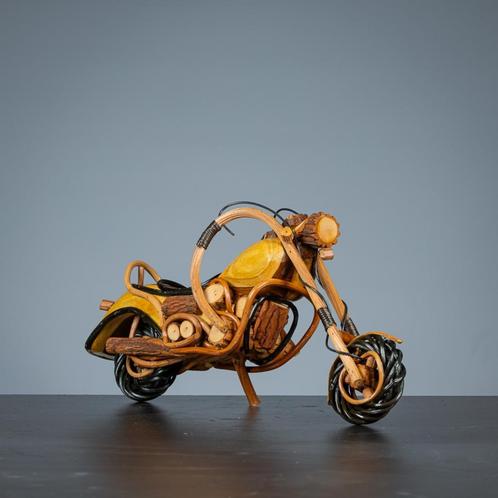 Handgemaakte Houten Motor, Antiek en Kunst, Curiosa en Brocante, Ophalen of Verzenden