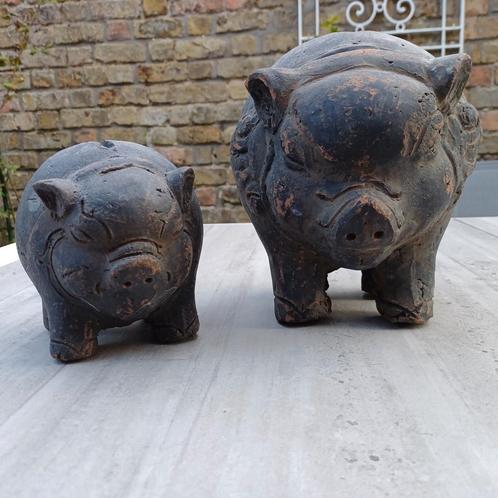 2 spaarvarkens terra cotta, Antiek en Kunst, Antiek | Keramiek en Aardewerk, Ophalen of Verzenden