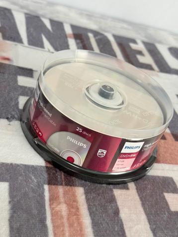 Philips DVD+RW rewritable 25 stuks dvd dvds om te branden beschikbaar voor biedingen