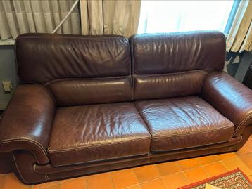 2,5 zit sofa in bruin leder