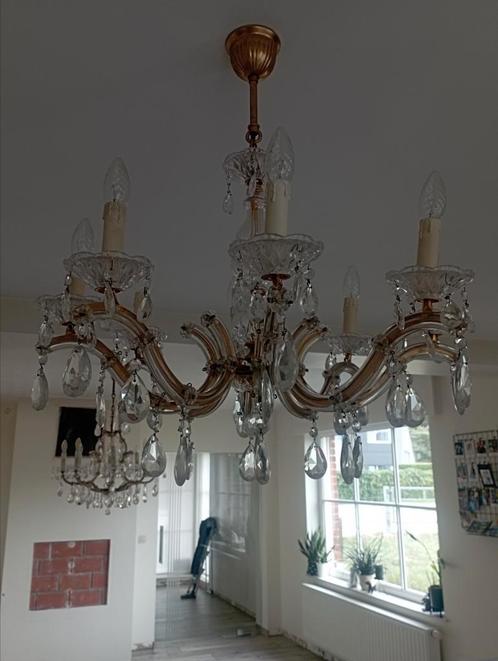 Kristallen kroonluchters, Huis en Inrichting, Lampen | Kroonluchters, Gebruikt, Ophalen