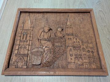 Gesculpteerde hoppeboeren Poperinge in eik beschikbaar voor biedingen