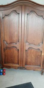 armoire portes bois massif 2 m x 1,28 m, Avec espace de penderie, 100 à 150 cm, 200 cm ou plus, Autres essences de bois