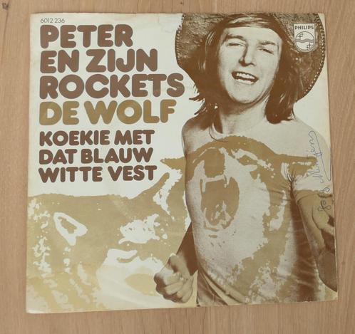 7"  Peter En Zijn Rockets  ‎– De Wolf, Cd's en Dvd's, Vinyl Singles, Gebruikt, Single, Nederlandstalig, 7 inch, Ophalen of Verzenden