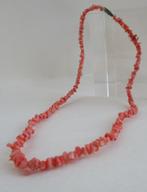 K4-1+2-Koraal Ketting- stukjes 39½cm-Donker Roze eind jaren', Handtassen en Accessoires, Kettingen, Verzenden, Nieuw, Roze, Steen of Mineraal