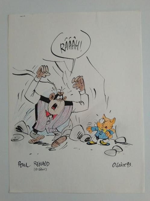 BD Planche dessin original de Saive O TTB 1993, Boeken, Stripverhalen, Gelezen, Eén stripboek, Ophalen of Verzenden