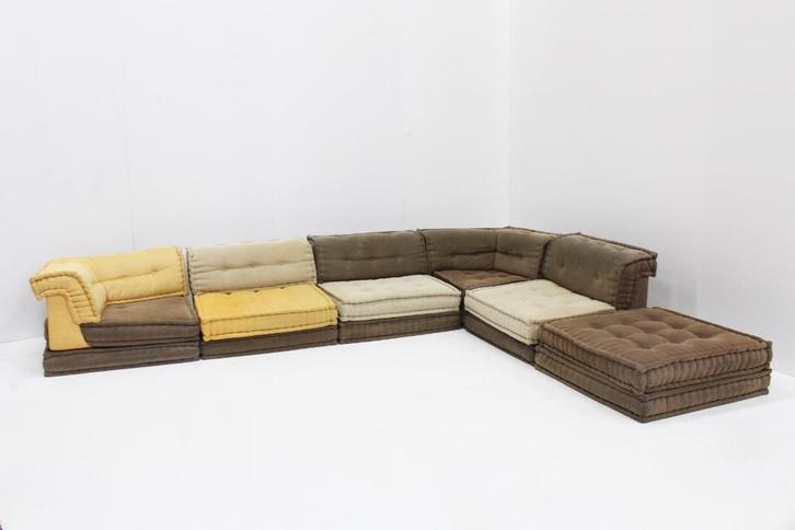 Vintage Roche Bobois Mah jong sofa set van 17, Antiquités & Art, Antiquités | Meubles | Chaises & Canapés, Enlèvement